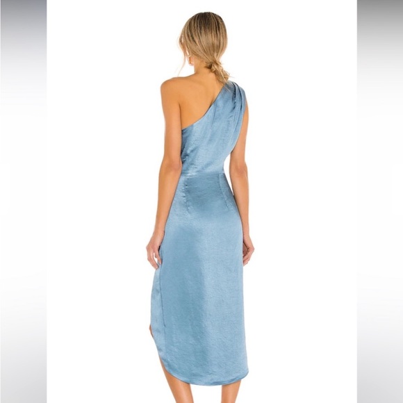 ELLIATT Cassini One Shoulder Dress Blue Size Medium NWOT Revolve VICI Anthro - Picture 6 of 17